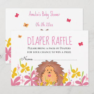 Invitation Bébé Hérisson Mignon Lancer de Couches Fête Prénat