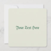 Invitation Bébé Hibou Mignon St Patrick Dessin Animé (Dos)