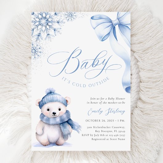 Invitation Bébé Il fait froid à l’extérieur Baby shower de l’