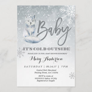 Invitation Bébé il fait froid à l’extérieur de l’invitation d