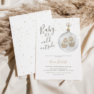 Invitation Bébé il fait froid à l’extérieur du Baby shower d’