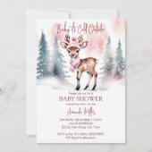 Invitation Bébé il fait froid à l'extérieur baby shower bébé  (Devant)