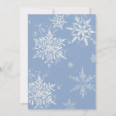 Invitation Bébé Il fait froid à l'extérieur Baby shower bleu (Dos)