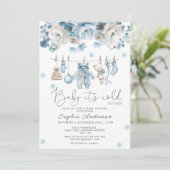 Invitation Bébé Il fait froid à l'extérieur Baby shower de li (Debout devant)