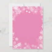 Invitation Bébé Il fait froid à l'extérieur Baby shower fille (Dos)