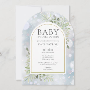 Invitation Bébé il fait froid à l'extérieur Baby Shower neige