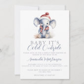 Invitation Bébé il fait froid à l'extérieur de la douche de N (Devant)