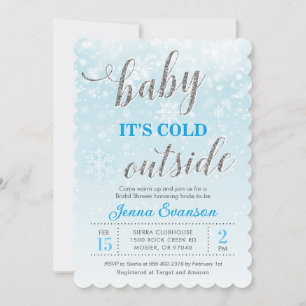 Invitation Bébé Il fait froid à l'extérieur de la Fête des ma