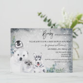 Invitation Bébé Il fait froid à l'extérieur de l'Arctique Dou (Debout devant)