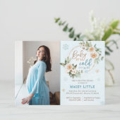 Invitation Bébé Il fait froid à l'extérieur de l'hiver Pregna (Debout devant)