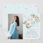 Invitation Bébé Il fait froid à l'extérieur de l'hiver Pregna (Devant / Derrière)