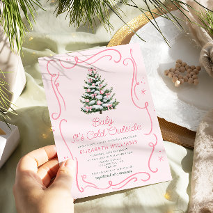 Invitation Bébé il fait froid à l'extérieur de Noël Baby Show