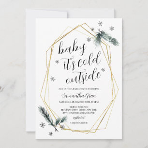 Invitation Bébé Il fait froid à l'extérieur du Baby shower