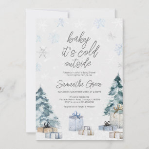 Invitation Bébé Il fait froid à l'extérieur du Baby shower