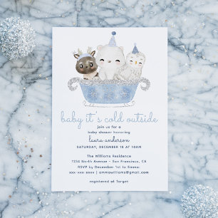 Invitation Bébé Il fait froid à l'extérieur du Baby shower