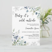 Invitation Bébé Il fait froid à l'extérieur du Baby shower (Debout devant)
