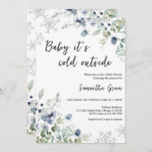 Invitation Bébé Il fait froid à l'extérieur du Baby shower (Devant / Derrière)
