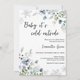 Invitation Bébé Il fait froid à l'extérieur du Baby shower