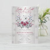 Invitation Bébé Il fait froid à l'extérieur du Baby shower d' (Debout devant)