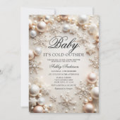 Invitation Bébé Il fait froid à l'extérieur du Baby shower d' (Devant)