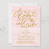 Invitation Bébé Il fait froid à l'extérieur du Baby shower d' (Devant)