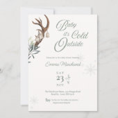 Invitation Bébé il fait froid à l'extérieur du baby shower d' (Devant)