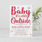 Invitation Bébé Il fait froid à l'extérieur du Baby shower d' (Debout devant)