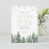Invitation Bébé Il fait froid à l'extérieur du Baby shower d' (Debout devant)