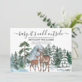 Invitation Bébé il fait froid à l'extérieur du Baby shower d' (Debout devant)