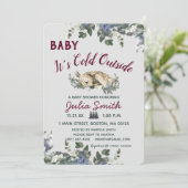 Invitation Bébé Il fait froid à l'extérieur du Baby shower d' (Debout devant)