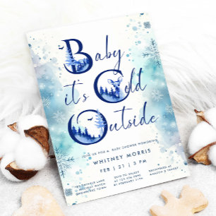 Invitation Bébé Il fait froid à l'extérieur du Baby shower d'