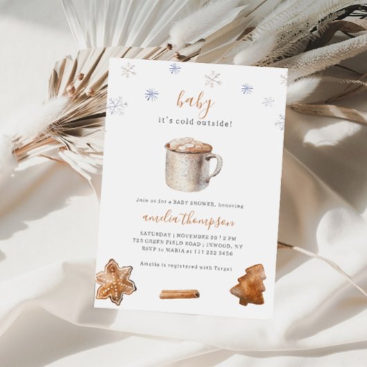 Invitation Bébé Il fait froid à l'extérieur du Baby shower d'