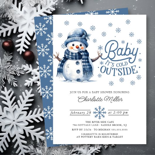 Invitation Bébé Il fait froid à l'extérieur du Baby shower d'