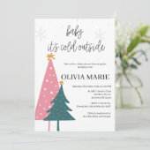 Invitation Bébé Il fait froid à l'extérieur du Baby shower d' (Debout devant)