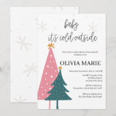 Invitation Bébé Il fait froid à l'extérieur du Baby shower d' (Devant / Derrière)