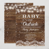 Invitation Bébé il fait froid à l'extérieur du Baby shower d' (Devant / Derrière)