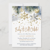 Invitation Bébé il fait froid à l'extérieur du baby shower d' (Devant)