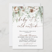 Invitation Bébé Il fait froid à l'extérieur du Baby shower d' (Devant)