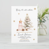 Invitation Bébé il fait froid à l'extérieur du Baby shower d' (Debout devant)