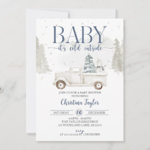 Invitation Bébé Il fait froid à l'extérieur du Baby shower, D