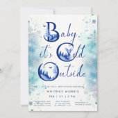 Invitation Bébé Il fait froid à l'extérieur du Baby shower d' (Devant)