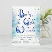 Invitation Bébé Il fait froid à l'extérieur du Baby shower d' (Debout devant)