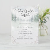 Invitation Bébé Il fait froid à l'extérieur du Baby shower de (Debout devant)