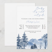 Invitation Bébé Il fait froid à l'extérieur du Baby shower de (Devant / Derrière)