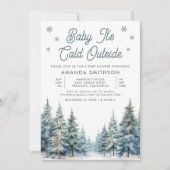 Invitation Bébé Il fait froid à l'extérieur du Baby shower de (Devant)