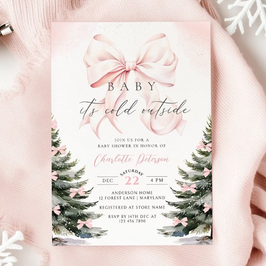 Invitation Bébé Il fait froid à l'extérieur du Baby shower de