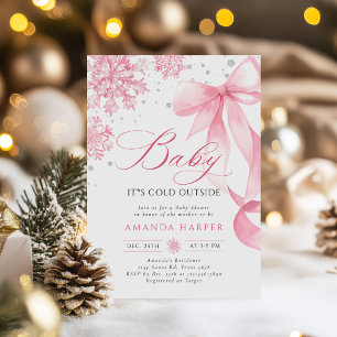 Invitation Bébé Il fait froid à l'extérieur du Baby shower de