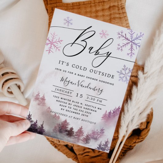 Invitation Bébé Il fait froid à l'extérieur du Baby shower de