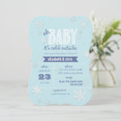 Invitation Bébé Il fait froid à l'extérieur du Baby shower de (Debout devant)