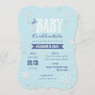 Invitation Bébé Il fait froid à l'extérieur du Baby shower de